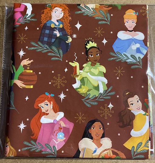 Disney Princess Christmas Wrapping Paper, Gift Wrapping Paper