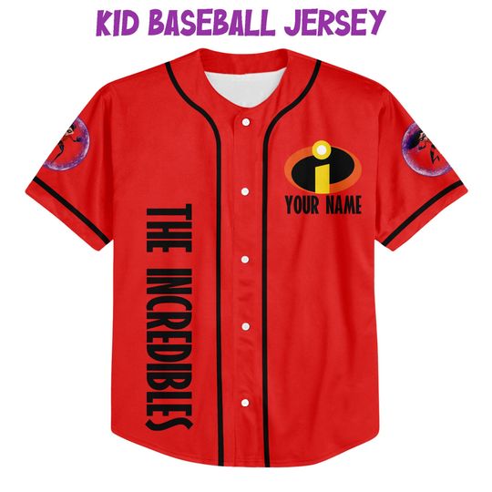 Personalized Disney The Incredibles Violet Parr Baseball Jersey