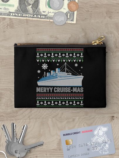 Disney Ugly Cruise Vacation Christmas Makeup Bag