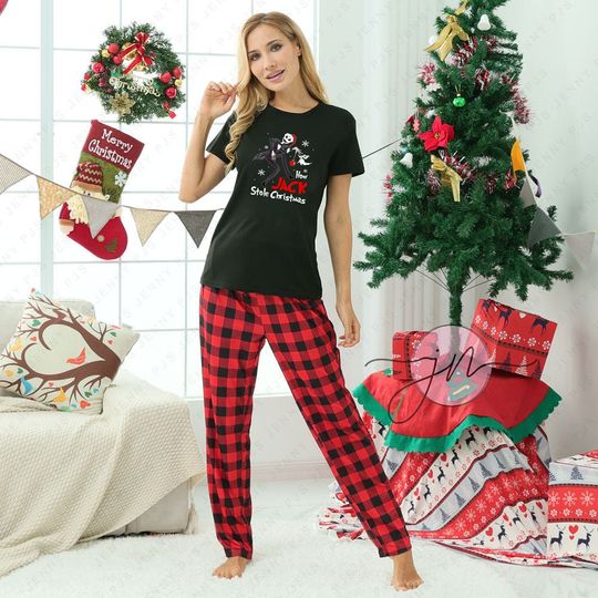 How Jack Stole Christmas Disney Short Sleeve Christmas Pajamas
