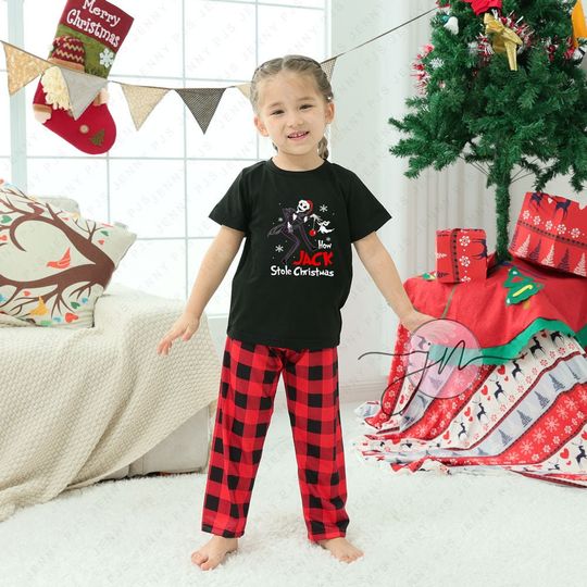 How Jack Stole Christmas Disney Short Sleeve Christmas Pajamas