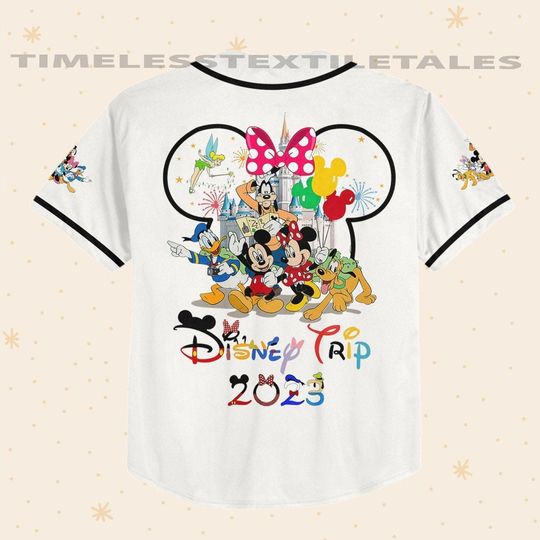 Personalize Disneyland Disney Trip With Minnie Mouse Baseball Jersey