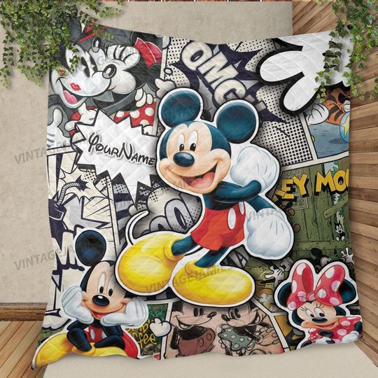 Personalized Mickey Mouse Blanket, Mickey Mouse Gifts, Disney Christmas Gifts