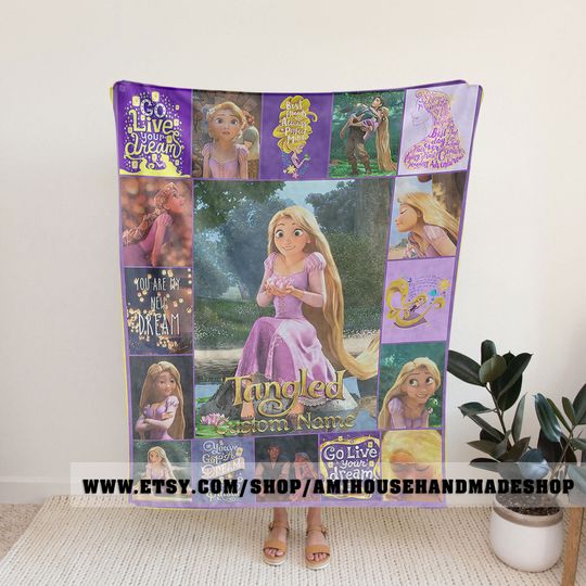 Tangled Rapunzel Custom Blanket, Disney Rapunzel Blanket
