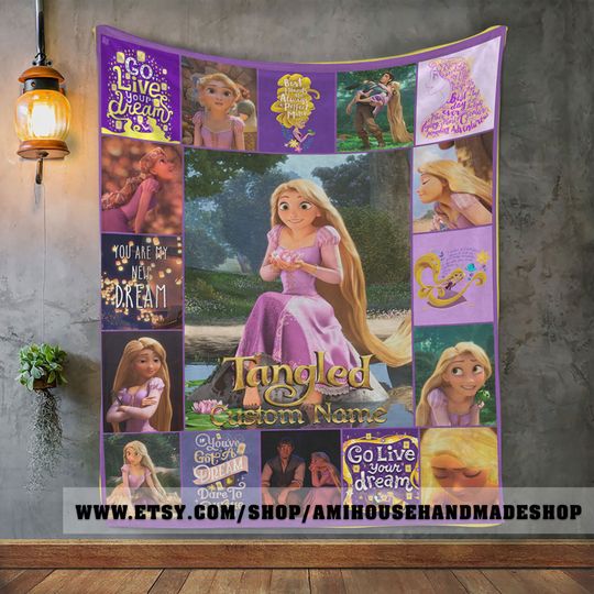 Tangled Rapunzel Custom Blanket, Disney Rapunzel Blanket