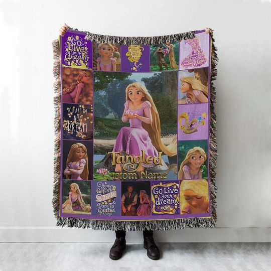 Tangled Rapunzel Custom Blanket, Disney Rapunzel Blanket
