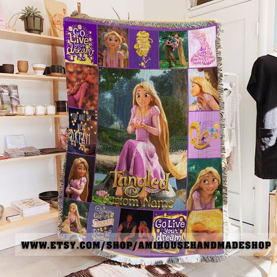 Tangled Rapunzel Custom Blanket, Disney Rapunzel Blanket