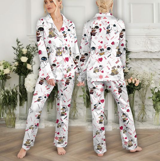 Disney Valentine's Day Pjs, Wall-E and Eve Pajamas Set