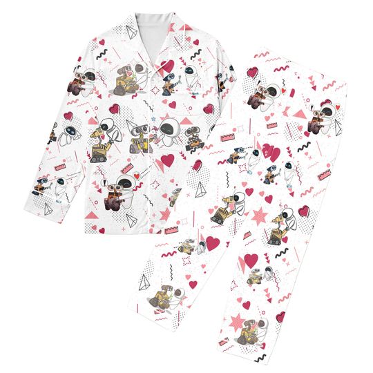 Disney Valentine's Day Pjs, Wall-E and Eve Pajamas Set