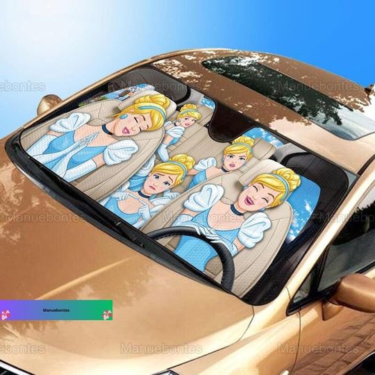 Cinde Princess Auto Sun Shade, Disney Princess Car Sunshade