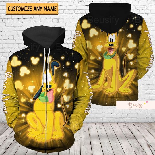 Pluto Dog Hoodie, Custom Pluto Hoodie, Disney Pluto Shirt, Funny Pluto Sweatshirt