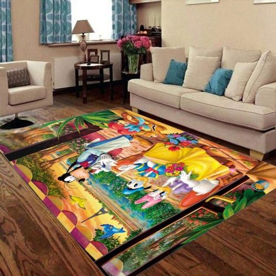 Donald And Daisy Disney Rug, Disney Fan Decor