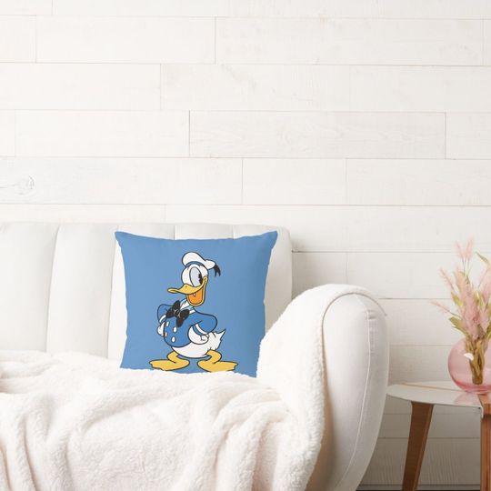 Donald Duck Smile Disney Throw Pillow, Disney Fan Gift, Disney Decor