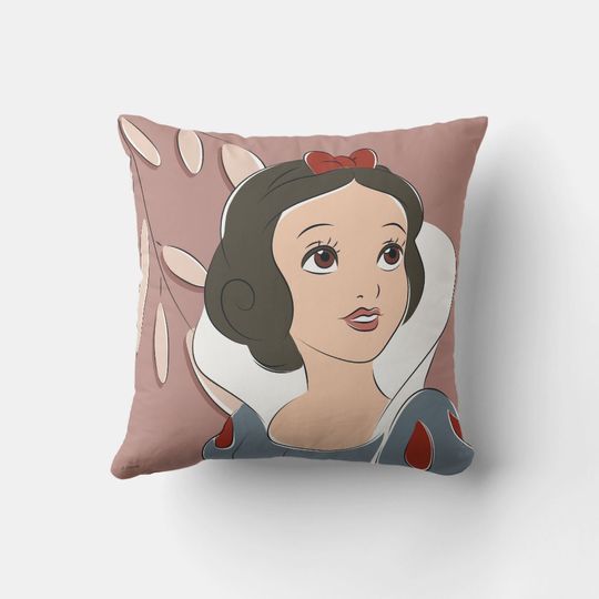 Snow White Princess Disney Throw Pillow, Disney Fan Gift, Disney Decor