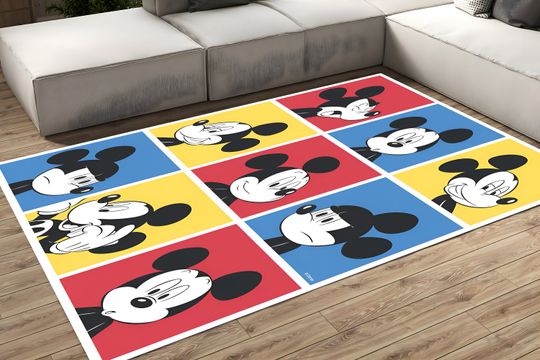 Mickey Mouse Disney Rug, Disney Fan Decor