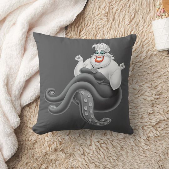 Ursula An Evil Pose Disney Throw Pillow, Disney Fan Gift, Disney Decor
