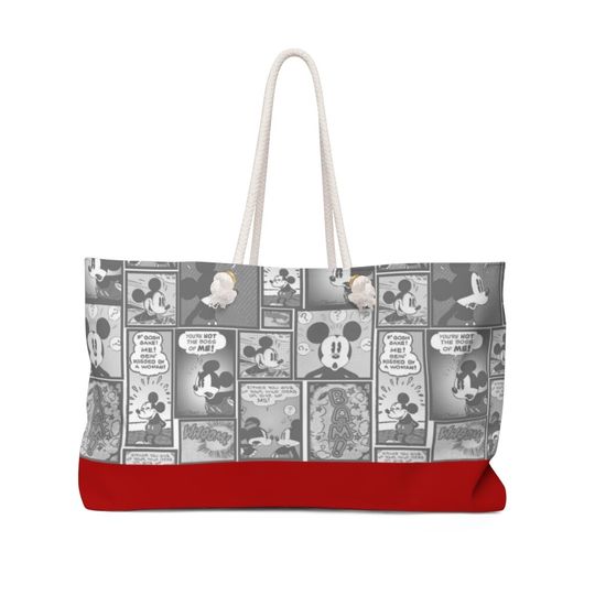 Disney Mickey Mouse Comics Weekender Bag, Disney Vacation Bag, Mickey Tote Bag