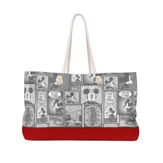 Disney Mickey Mouse Comics Weekender Bag, Disney Vacation Bag, Mickey Tote Bag
