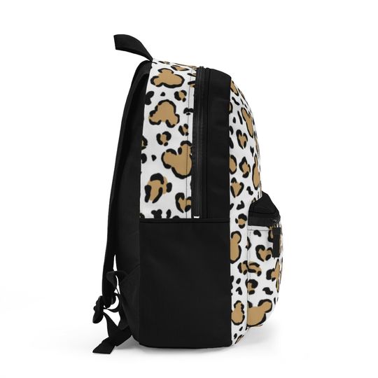 Disney Leopard Mickey & Minnie Backpack, Leopard Print Backpack, Disney Backpack