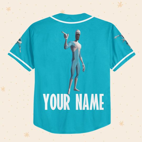 Personalized Disney The Incredibles Frozone Custom 3D Disney Baseball Jersey