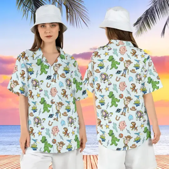 2024 Disney Buzz Lightyear Astro Blaster Hawaiian Shirt