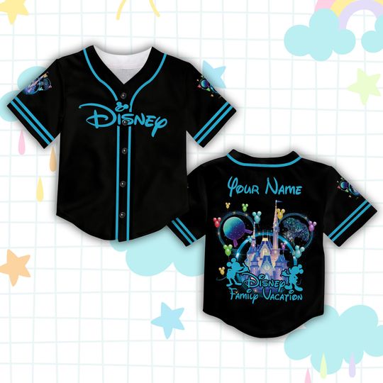Custom Disneyland Baseball Jersey, Disney Vacation Matching Shirt