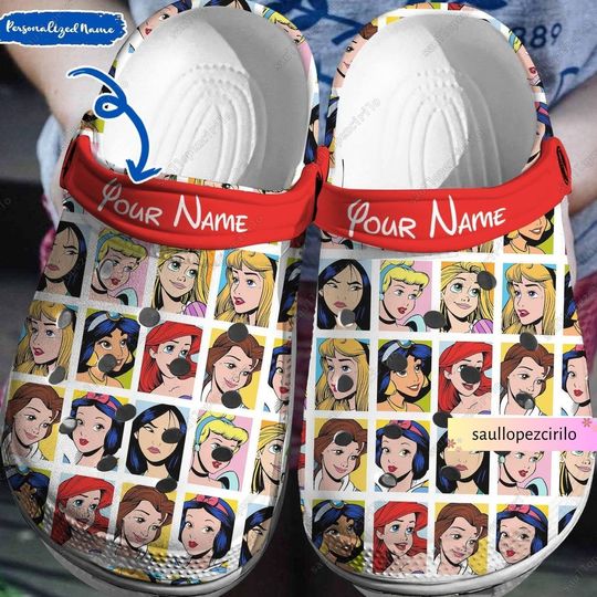 Disney Princess Shoes, Personalized Clogs