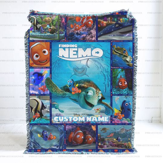 Finding Nemo Disney Blanket, Ocean Cartoon Fleece Blanket