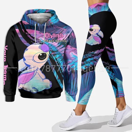 2023 New Disney Stitch Hoodie Legging Sets