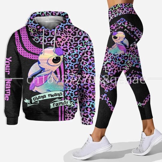 2023 New Disney Stitch Hoodie Legging Sets