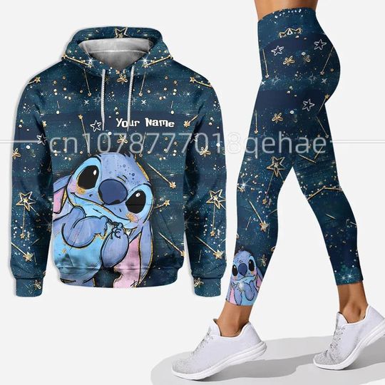 2023 New Disney Stitch Hoodie Legging Sets