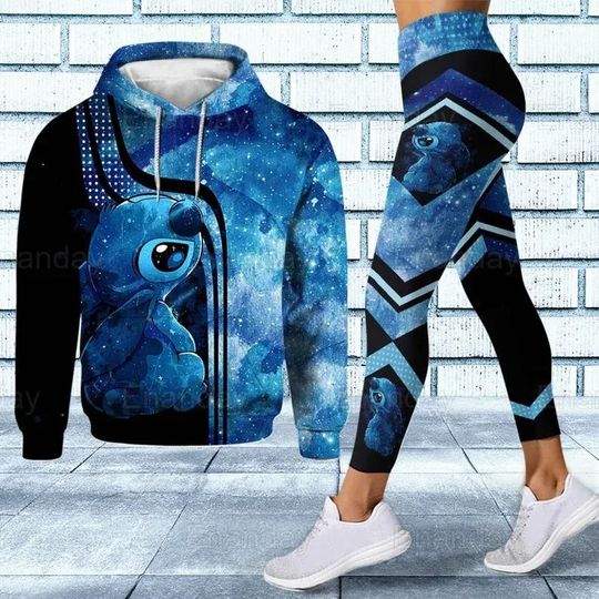 2023 New Disney Stitch Hoodie Legging Sets