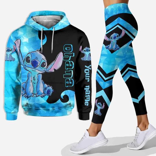 2023 New Disney Stitch Hoodie Legging Sets