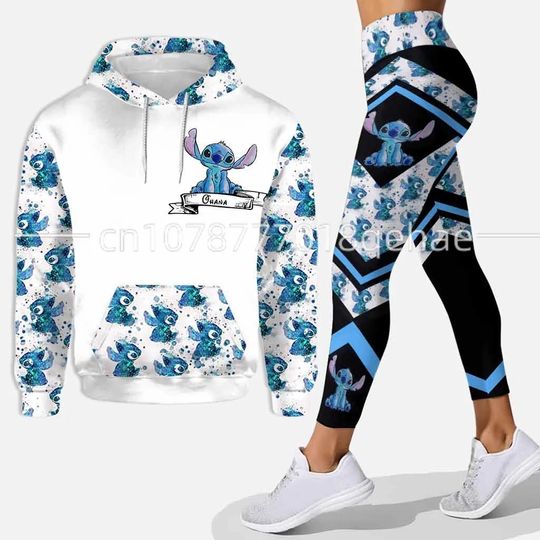 2023 New Disney Stitch Hoodie Legging Sets
