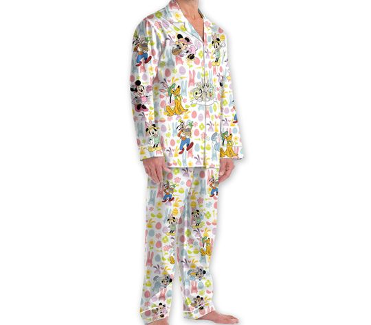 Disney Easter Bunny Pajamas Mickey Easter Adult Pajamas Sets