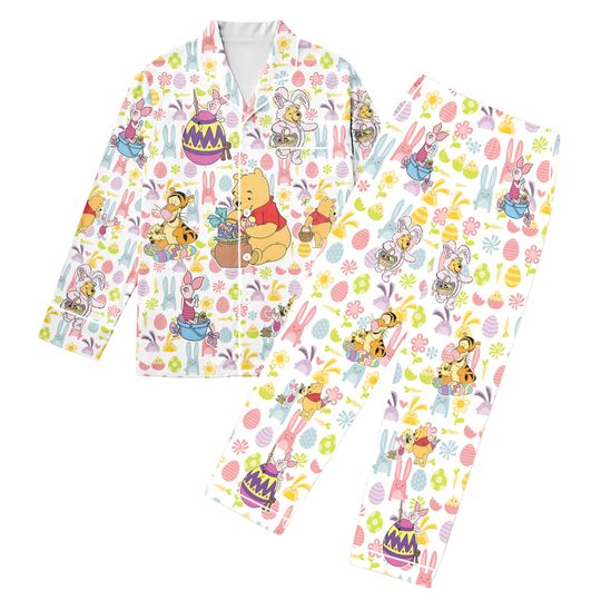 Floral Disney Easter Pajamas Easter Bunny Adult Pajamas Sets