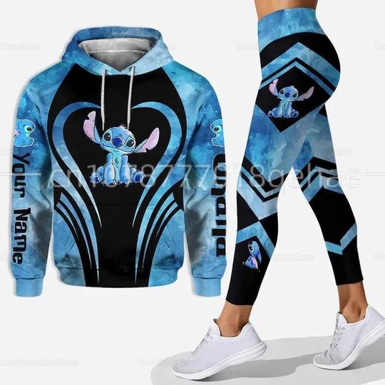 2023 New Disney Stitch Hoodie Legging Sets