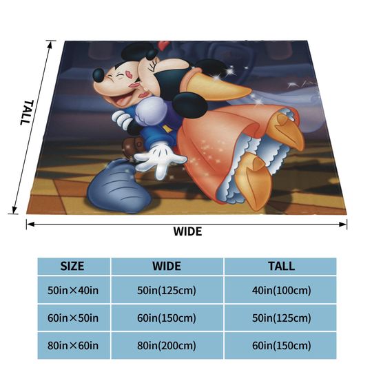 Custom Name Blanket Disney Mickey Mouse Tapestry Personalized Blankets Birthday Gift