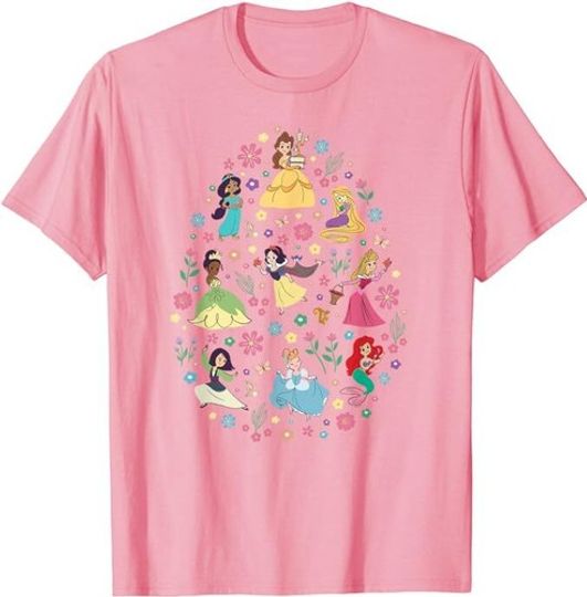 Disney Princess Spring Flower Filled Easter Egg  Shirt