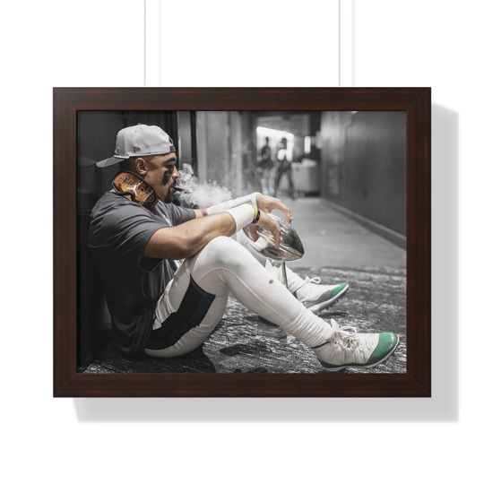 Jalen Hurts with Cigar Superbowl 2025 MVP Poster