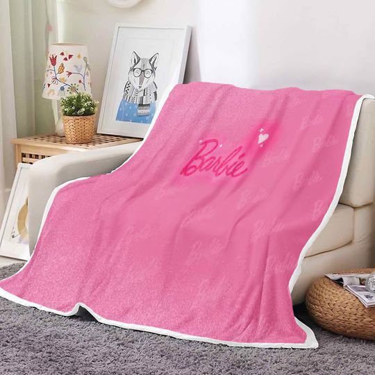 Barbie Princess Disney Flannel Pink Fleece Blankets