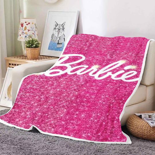 Barbie Princess Disney Flannel Pink Fleece Blankets