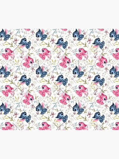 Stitch and Angel Throw Blanket