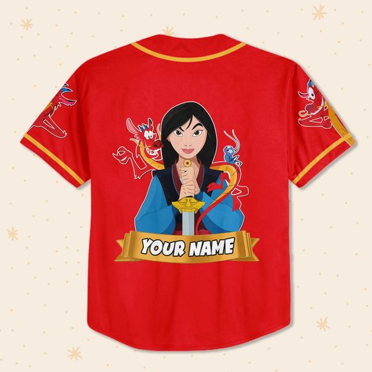 Personalized Disney Mulan Baseball Jersey