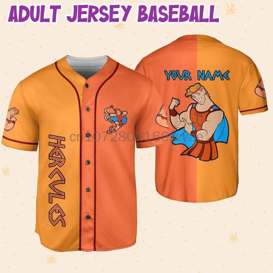 New Baseball Jersey Disney Parks Hercules Baseball Jersey
