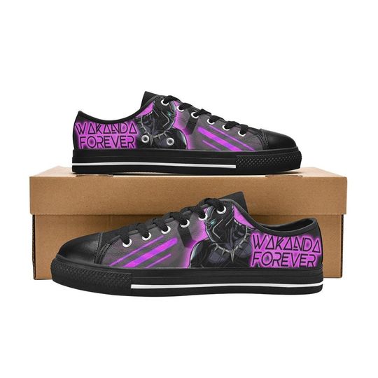 Black Panther Low Top Shoes Sneakers Disney Low Top Shoes Sneakers
