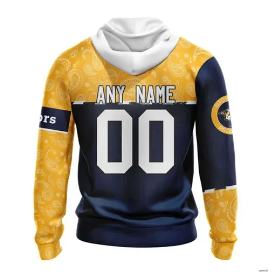 Personalized Nashville Predators Hoodie Pullover Paisley Hockey Team