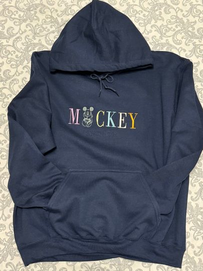 Mickey Mouse Hoodie , Disneyland, custom embroidered Hoodie