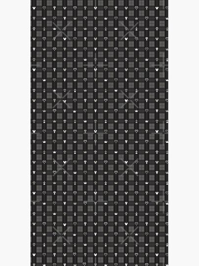 Kingdom Hearts III - Flannel Pattern (Black) Duffle Bag