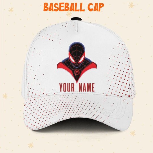 Custom Spiderman Miles Comic Logo Cap, Custom Disney Hat, Spiderman Baseball